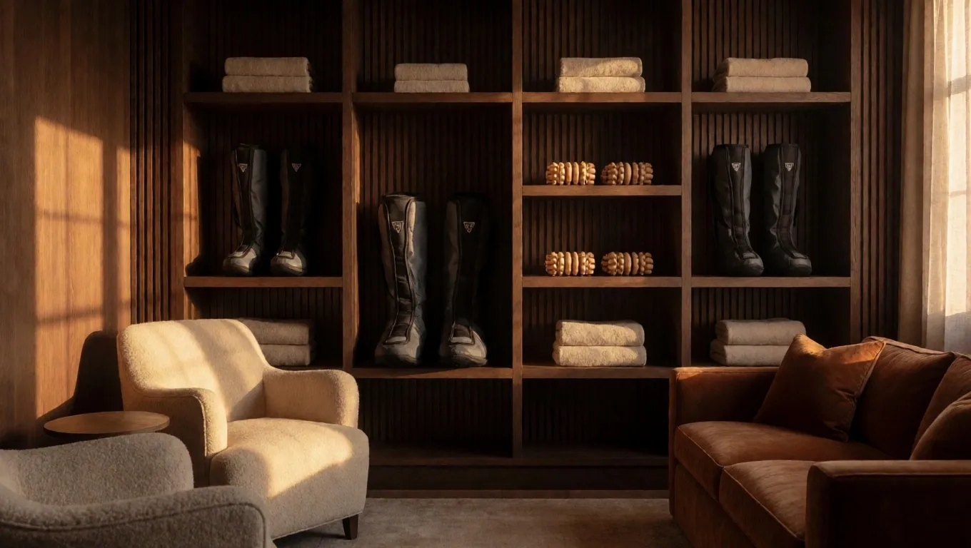 Interior cálido con accesorios de recuperación